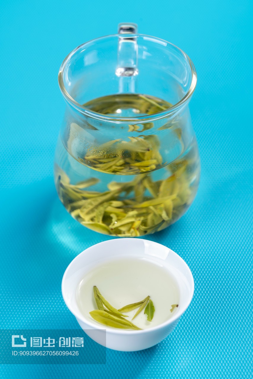 綠茶西湖龍井茶特寫